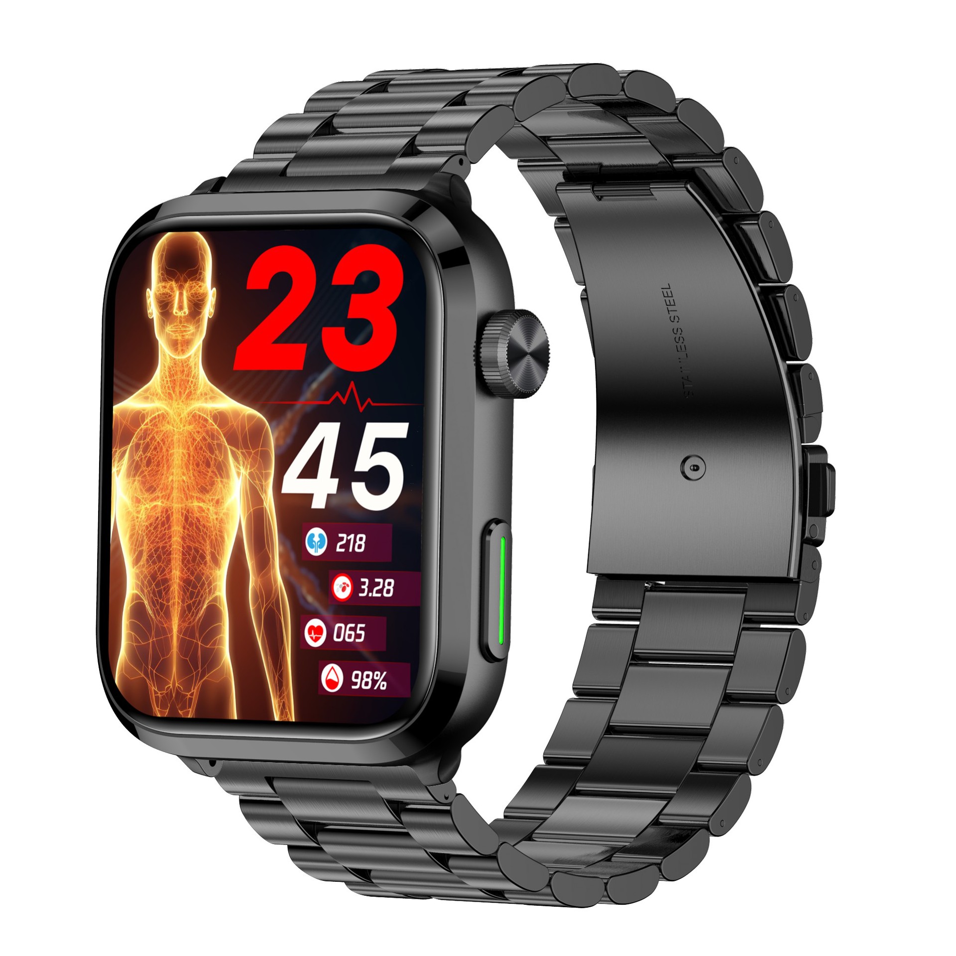 New F220 smartwatch, laser infrared therapy, Bluetooth call, heart rate, oxygen, glucose, uric acid, blood lipids, body_voghion.com