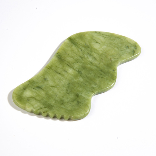 Customized Logo Natural Jade Gua Sha Board with Teeth – Universal Full-Body Meridian Massager & Beauty-Exclusive Gua Sha Tool