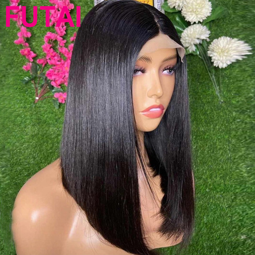 Double Drawn Human Hair Bone Straight Cross-Border Supplier Factory BOB Wig