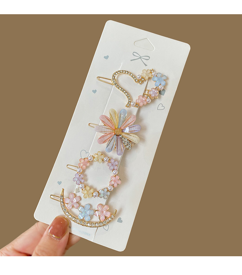 Fashion Creative Colorful Flowers Hairpin Hair Clip Bang Side Clip Top Clip Headdresspicture3