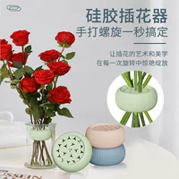 Трансграничный новый spiral ikebana stem holde силиконовый стебель спиральный силиконовый цветочный венчик