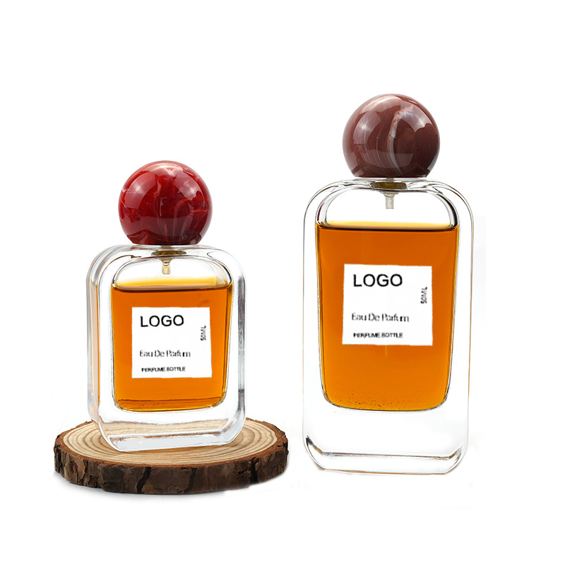 多种颜色球盖香水瓶圆肩厚底设计30ml50ml100ml贴标签喷涂等工艺