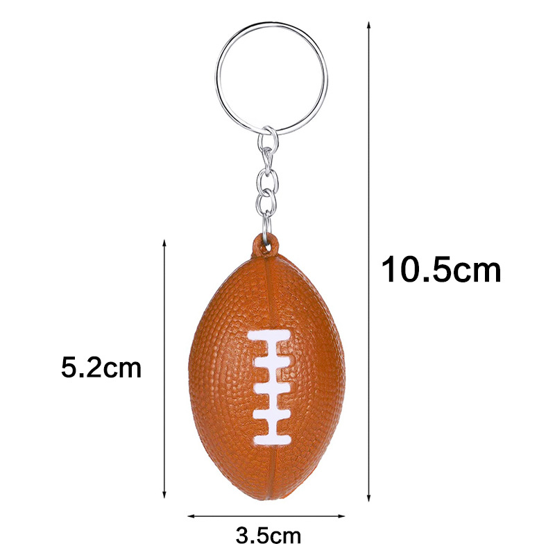 Llavero de Espuma en Forma de Balón de Rugby – Mini, Anti-Estrés, Ideal para Mochilas, Mayorista