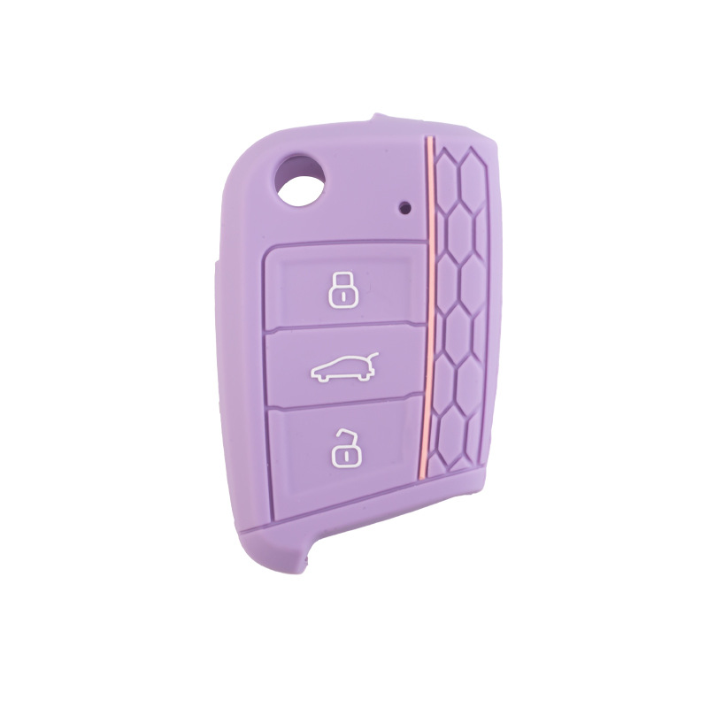 Aplicable a Volkswagen Golf 7 panal Borde de silicona llave caso lingdu flexible pegamento epoxi línea roja coche control remoto caso