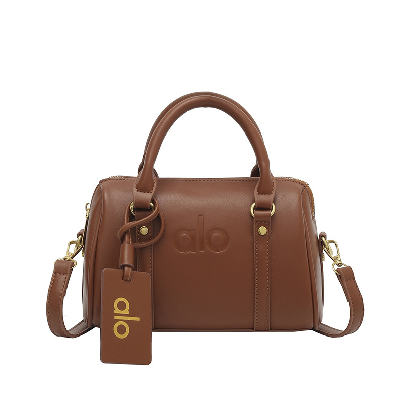 Luxury Oil Wax Leather Retro Small Bag For Women 2025 New Autumn/Winter Versatile Crossbody Boston Handbag - Thumbnail 3