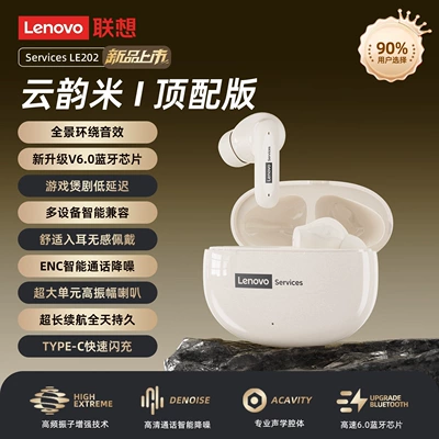 Lenovo Bluetooth Headphones 2026 New Other Car Video - beige-2026-flagship-model-bluetooth-60-imax-sound-quality-enc-noise-reduction