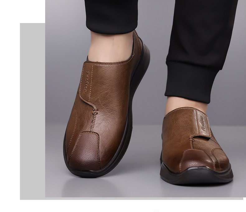 Giày lười nam da PU đế mềm nhẹ, gót thấp 1–3 cm, mũi tròn, thoáng khí — DT7901 màu nâu, DT7901 màu đen chi tiết 14