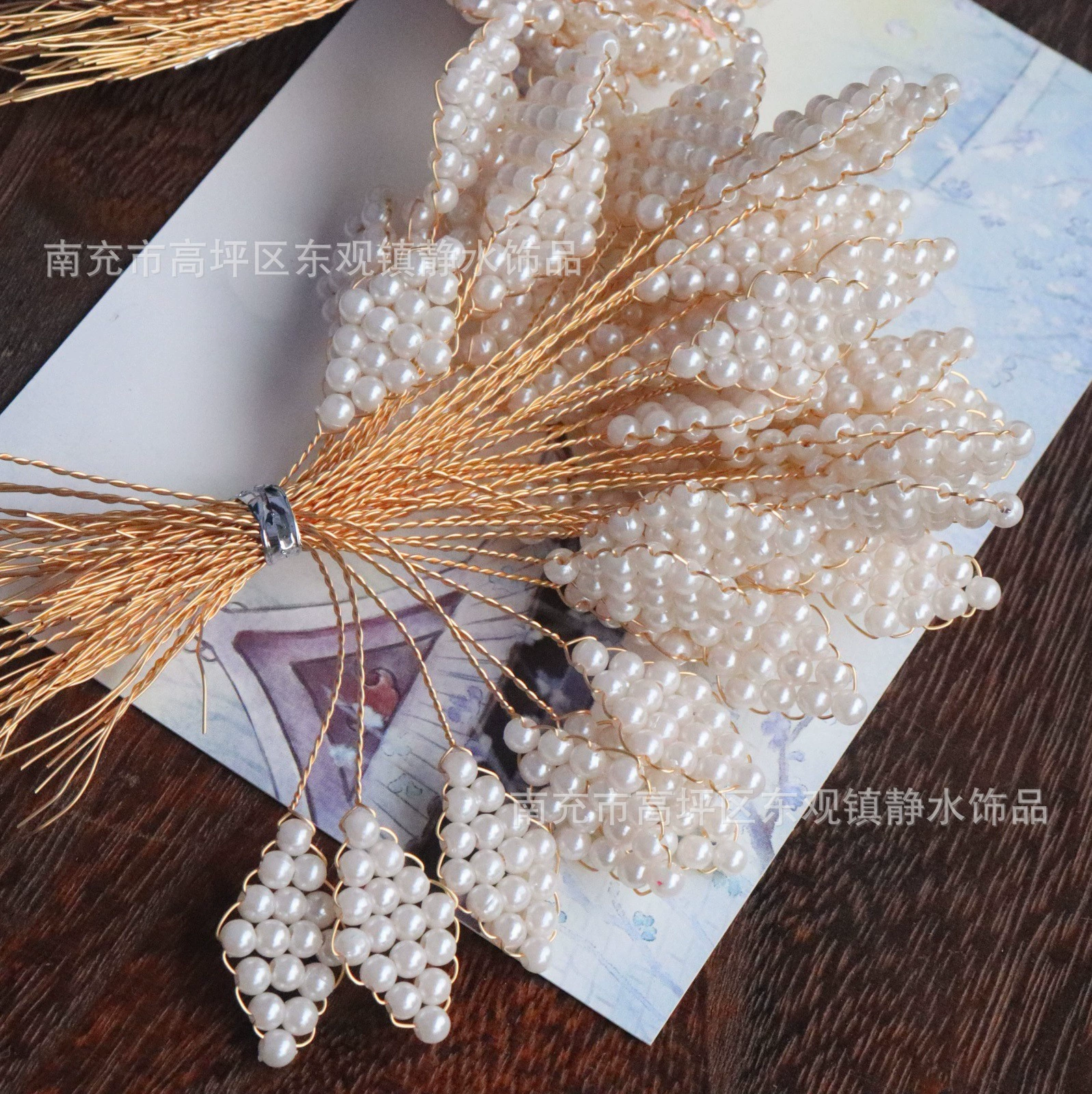 K09 медные шелковые бусины цветок листья алмазные лепестки заколка для волос DIY материал для одежды аксессуары Античная Невеста Xiuhe аксессуары