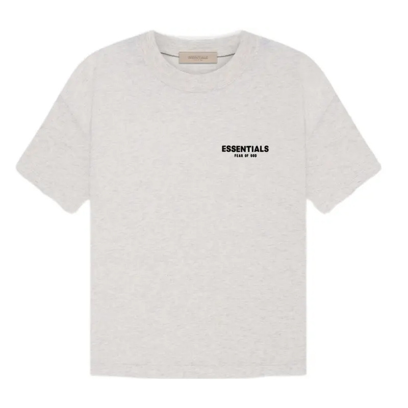ESSENTIALS 多層アメリカンスタイル 前後文字プリント 夏 MIKI ハイストリート 男女兼用 綿100% 半袖Tシャツ|undefined