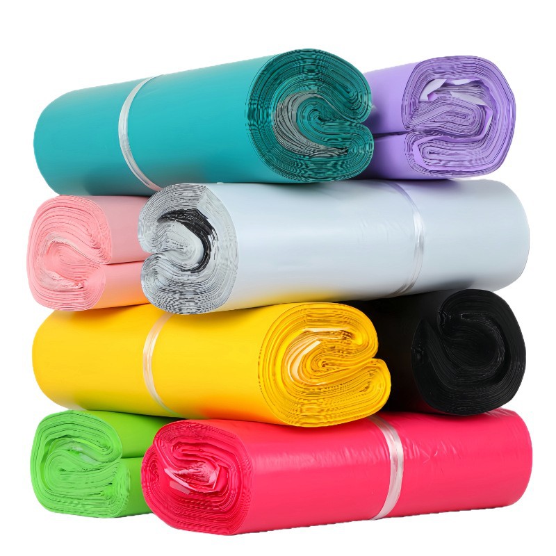 Bolsa de embalaje universal de color sólido, nueva, blanca, de material grueso, para envíos exprés, para ropa morada, venta al por mayor, transfronteriza