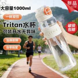 运动水杯 大容量tritan 户外运动学生塑料杯子便携 健身水壶