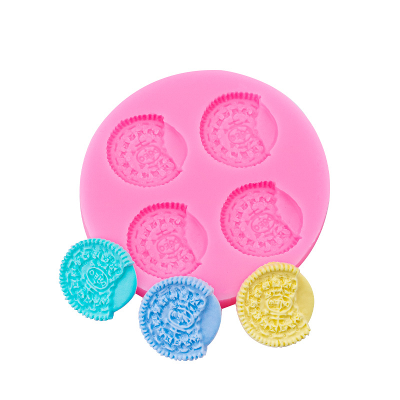 Simulación sándwich galleta Oreo molde de silicona creativa pastel chocolate decoración arcilla cerámica suave epoxi