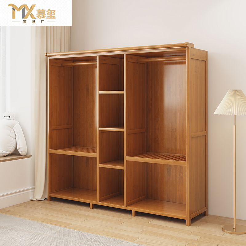 Clearance Reinforced Open Wardrobe Rental Economical Strong and Durable Oxford Cloth Large Capacity Hanging Wardrobe