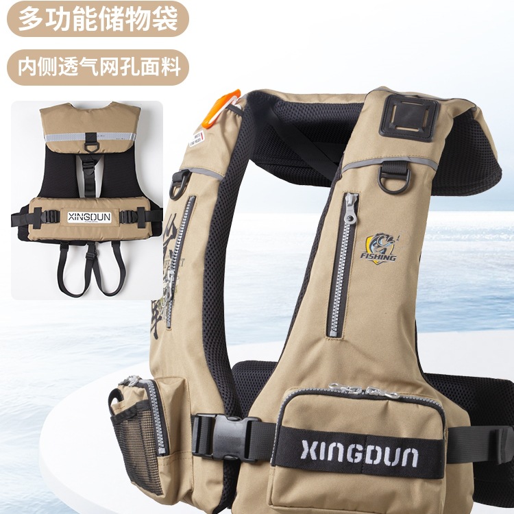 钓鱼便携大浮力专业垂钓矶钓海钓钓鱼服背心马甲成人户外救生衣