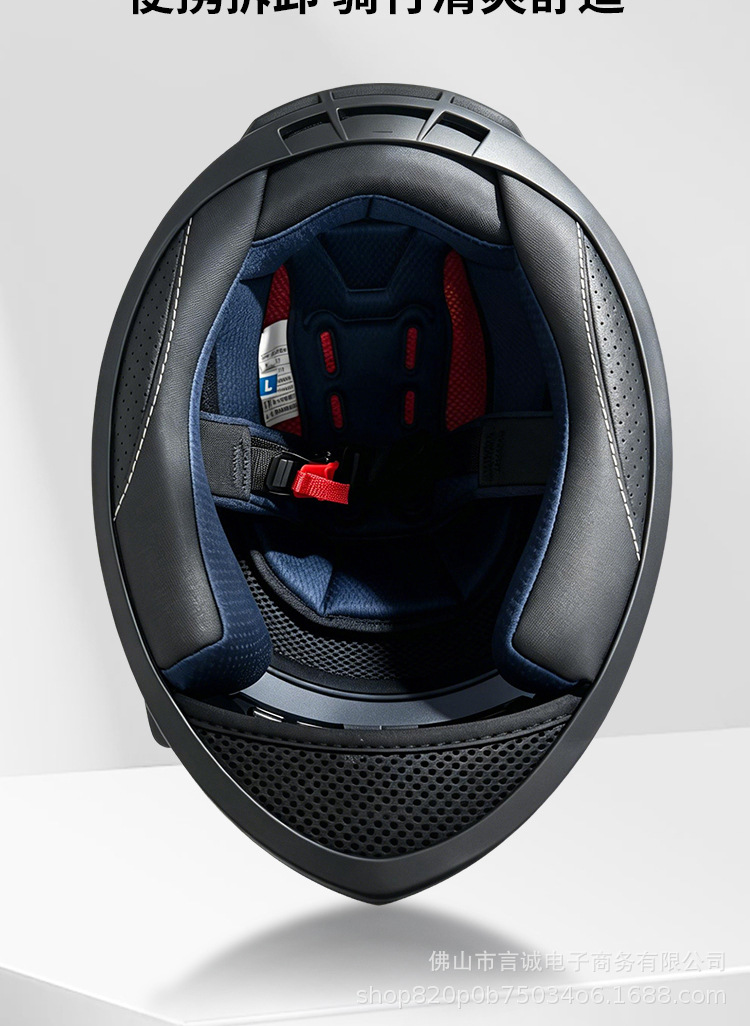 The New Cross-Border 3C/Dot Certified Motorcycle Helmet Can Be Equipped with Bluetooth and Is Suitable for Motorcyclists, All-Season Full-Face Helmet for Men