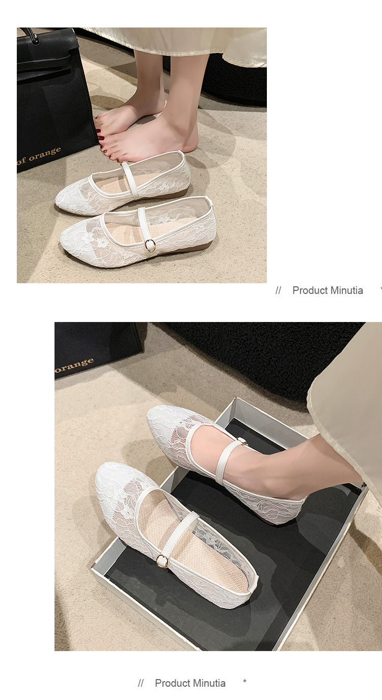 Women's Plus Size Casual Loafers Pointed Toe Flat Shoes Mesh_voghion.com