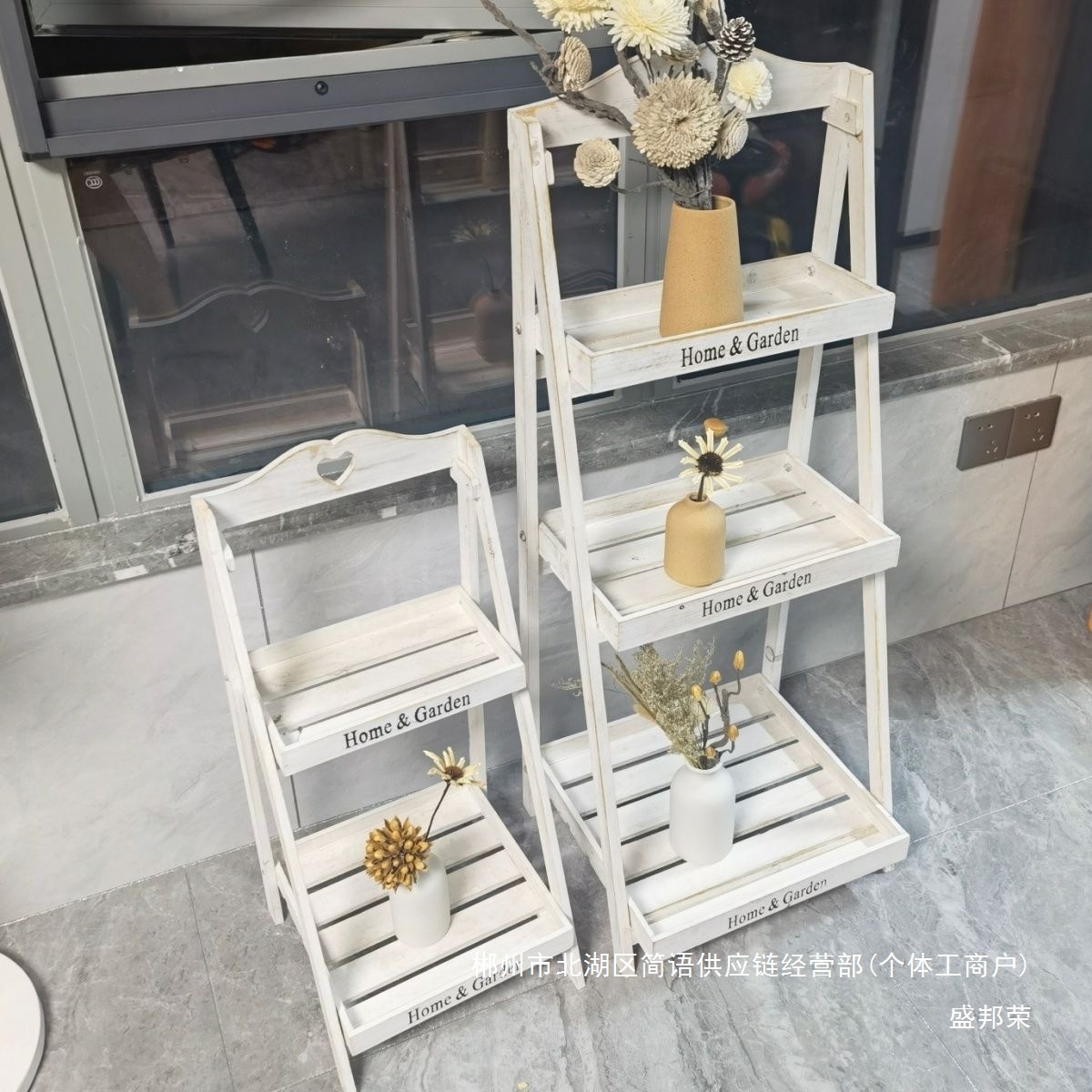 Fábrica directa de madera sólida retrógrada multicapa plegable balcón de planta trapezoidal suculenta
