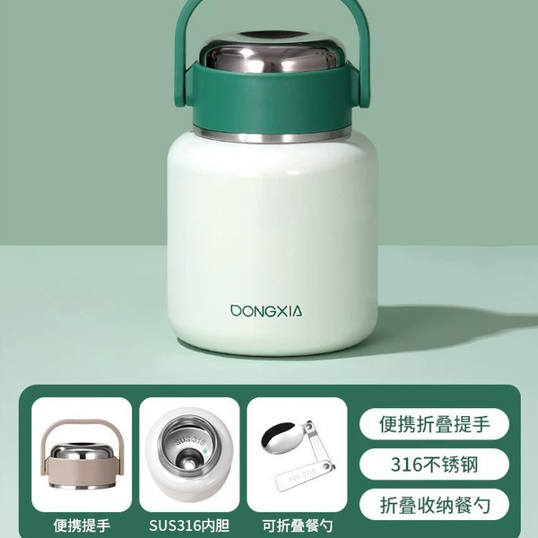 Stainless steel, green, 800 ml