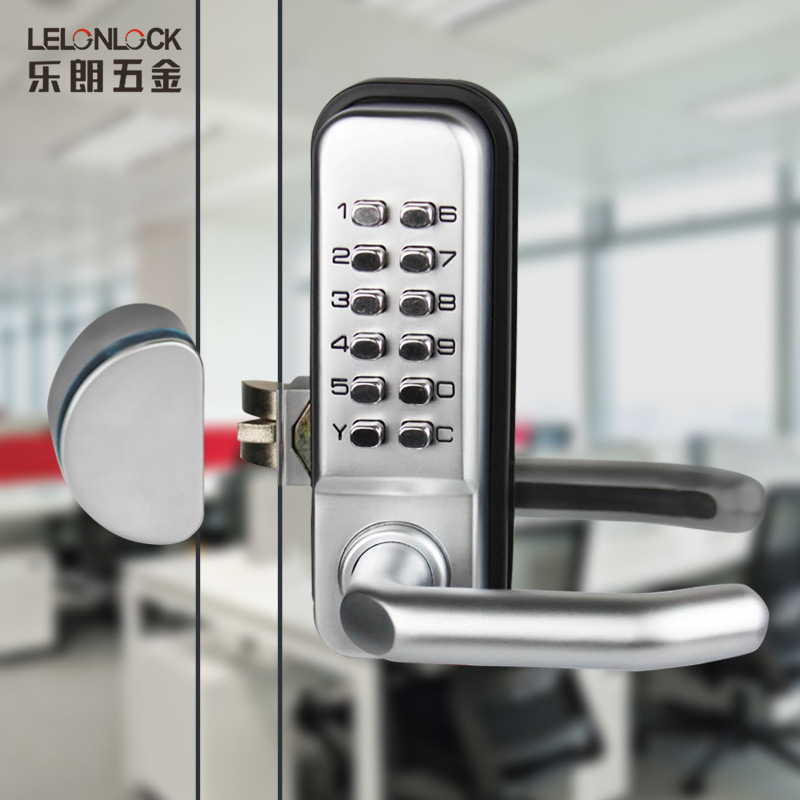 Cerradura de puerta de vidrio personalizada cerradura de puerta mecánica de oficinas puerta de la tienda cerradura de puerta de vidrio sin marco cerradura electrónica