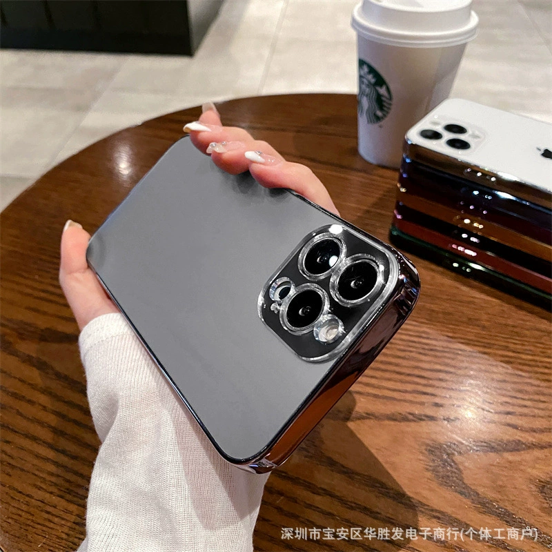 Чехол для Apple 16 Pro Max, AG нано матовое гальваническое покрытие, рамка, противоударный защитный чехол для iPhone 14, жесткий