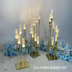 新款鐵藝8頭步步高燭台路引燈梅花管路引婚禮場地布置擺件批發