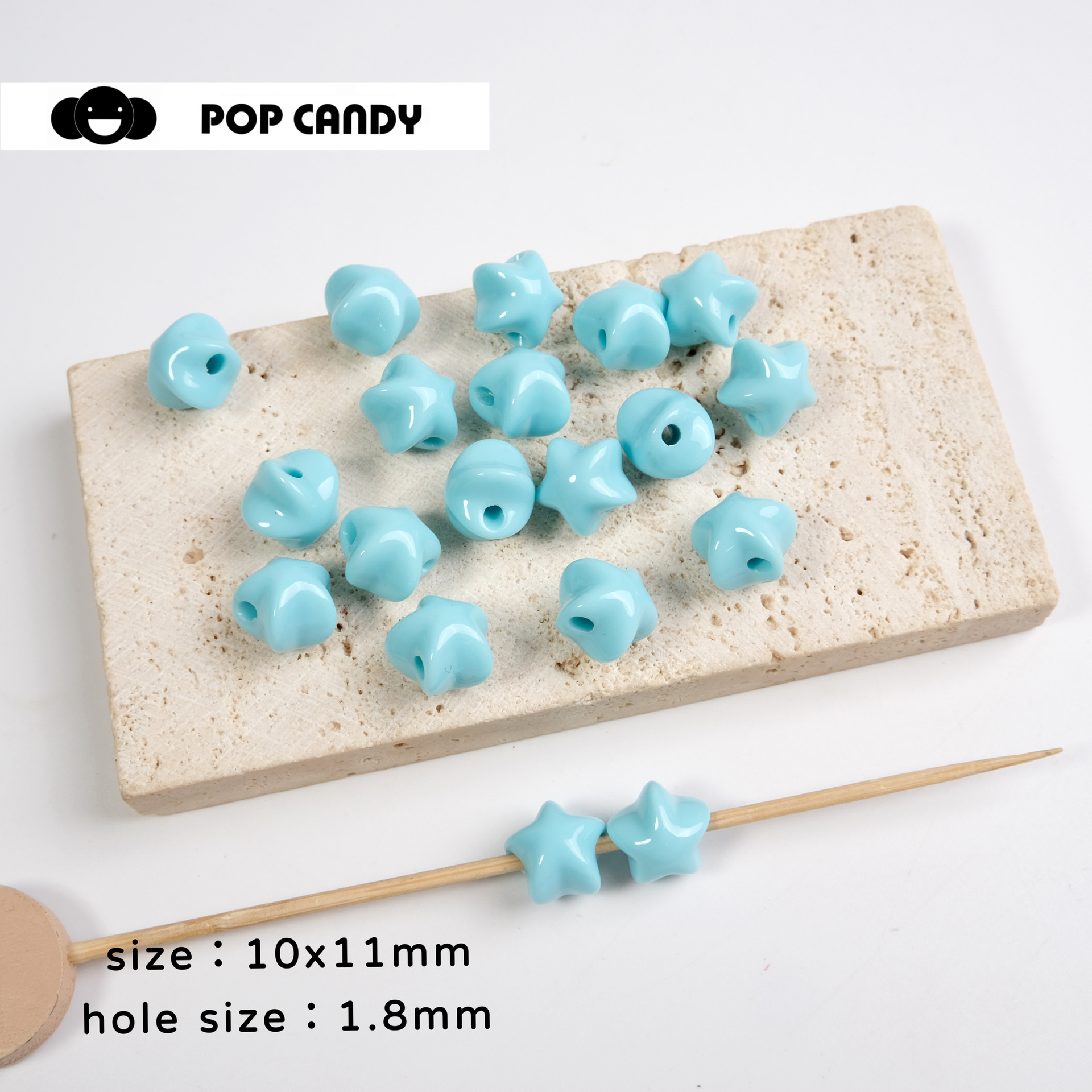 Acrílico color sólido estrella de cinco puntas accesorios pequeños cuentas accesorios de joyería de bricolaje hechos a mano cadena de teléfono móvil llavero material cuentas