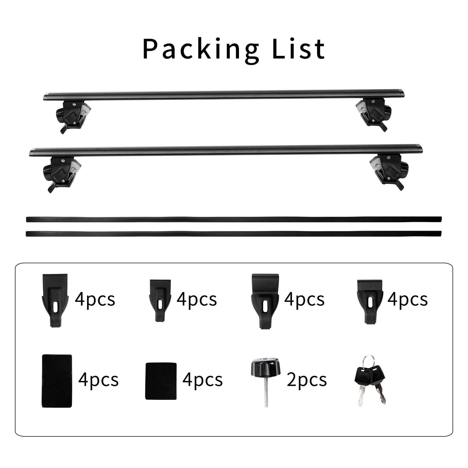 Universal Tiger Claw Style Car Roof Rack, Aluminum Alloy Car Roof Rack, Suitable for Luggage/Bicycle Rack