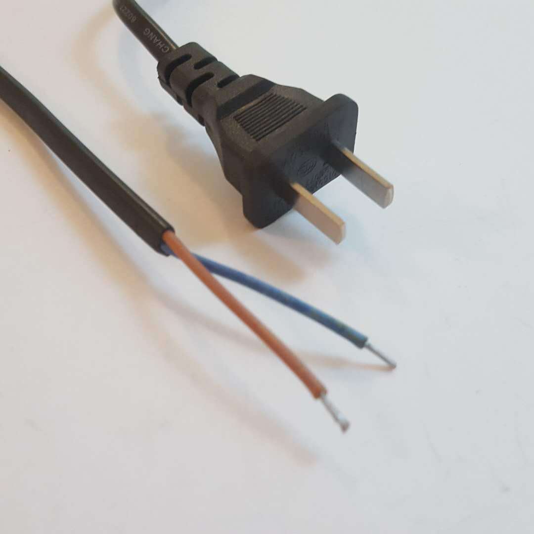 扁插电源线 中规两芯国标连接线AC充电适配器插头线