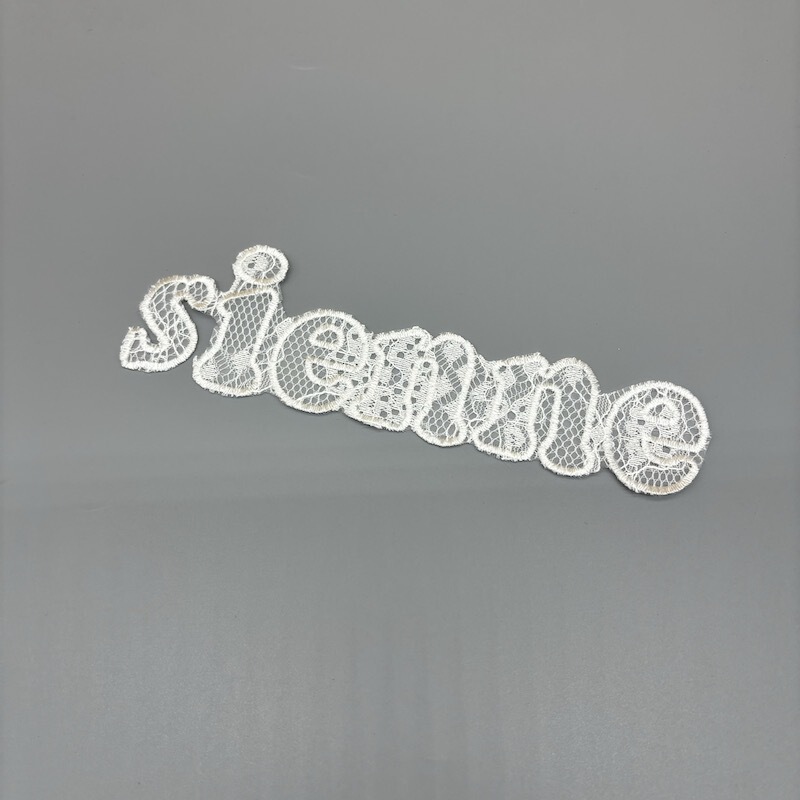 Computer Embroidered Lace English Letters Women's Clothing Corsage Cloth Patch Sienne Applique Export Silk Dress Decoration