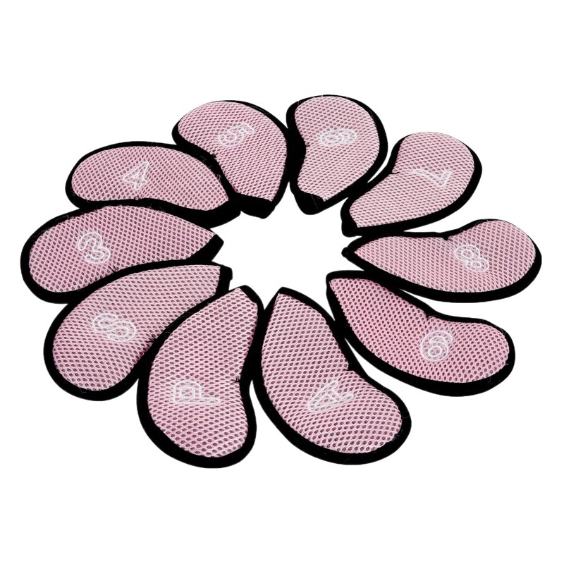 FUENTE de suministro en stock de malla sándwich de hierro cubierta de la cabeza de la bola de golf cubierta protectora