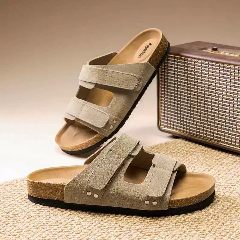 August Shideng тапочки мужской наизнанку 2025 новые мягкие ножки с мягким дном