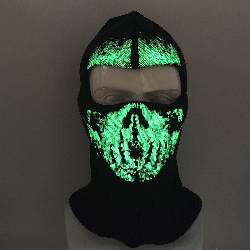 Luminous Riding Mask Call of Duty Skull Mask CS Headgear Deadpool Peripheral Warm Mask Funny Halloween