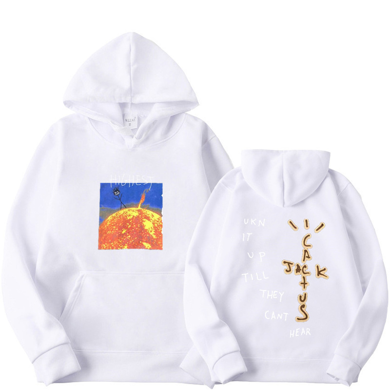 Travis Scott Hitr Sun Hoodie Sun-Themed Hoodie Loose Fit Sweatshirt