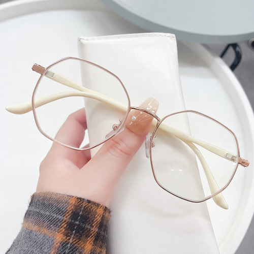 Anti-blue light plain mirrors, no-makeup artifact, myopia glasses frame ins, high-looking women, trendy, face-showing, small glasses, women's fashion
