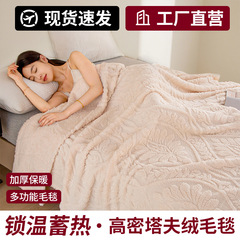雅雪缘坊毛毯双面加厚超厚毯子床上用a类小毯子法兰绒毛毯珊瑚绒