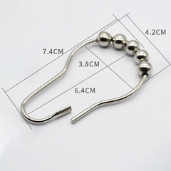 Manufacturer ball shower curtain ring hook hanging ring gourd type stainless steel five-bead non-rusting shower curtain hanging ring wholesale