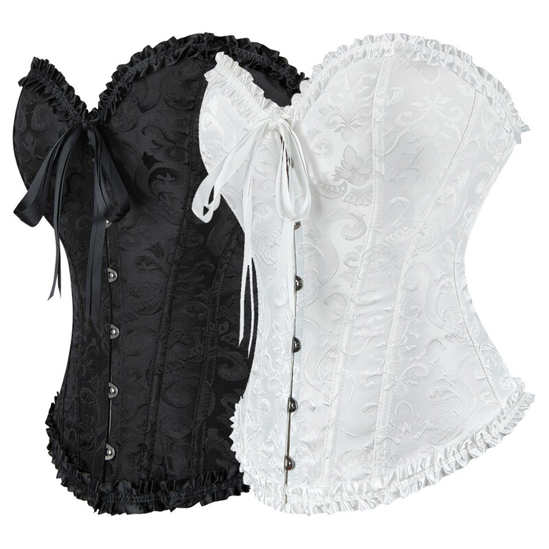Cross-Border European and American Sexy Palace Shapewear Aliexpress Corset Manufacturer Jacquard Waist Corset Corset Fish