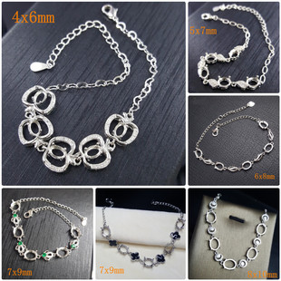 ��� �r��S925�y��朿��� ��������4x6 5x7 8x10����ʯDIY�Ƕ��