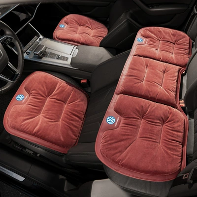Seat cushion, seat cover: Cushions, Magotan, Tiguan L, Tayron - flannel-volcano-red-volkswagen-three-piece-set