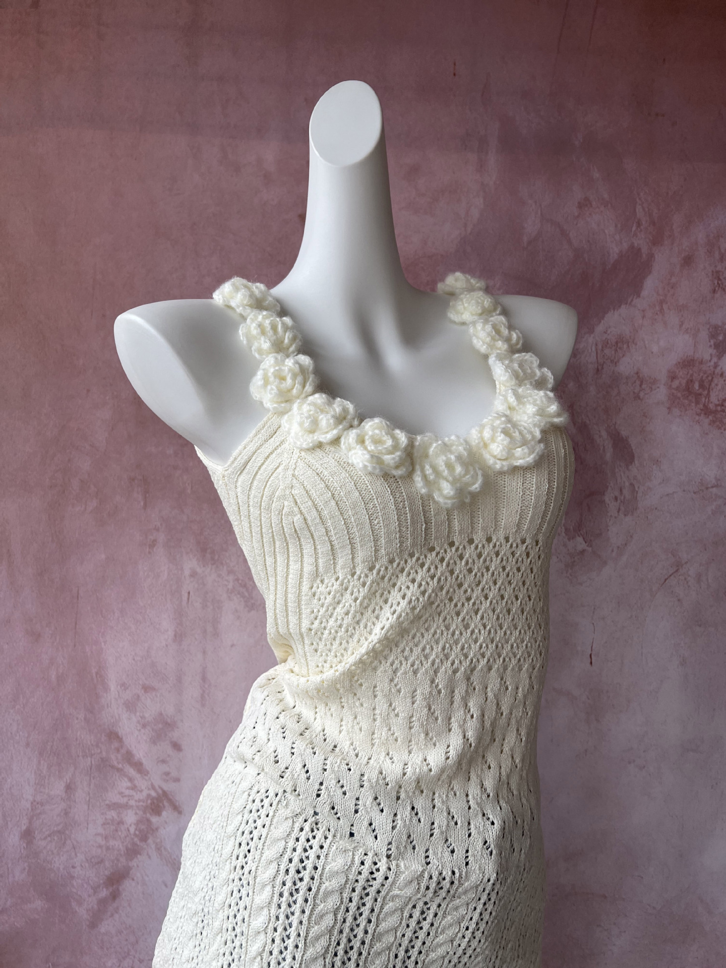 Suéter con cuello en V vinty bird, camisola, verano para mujer, nuevo estilo, delgado, largo, top de flores blancas