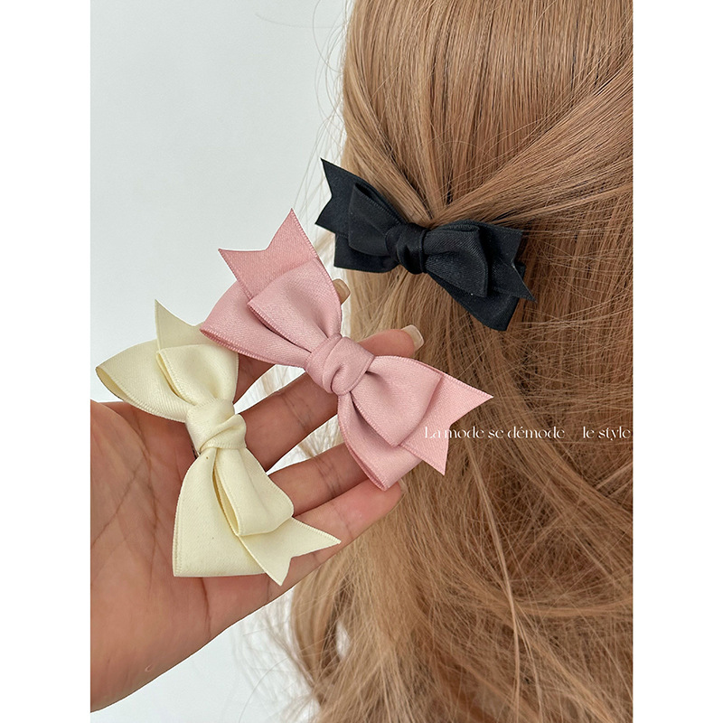 Słodkie mleczne dziewczęce kokardki do włosów akcesoria do włosów słodki styl spinka do włosów nakrycia głowy urocze spinki do włosów z dziobem kaczki grzywka spinka do włosów akcesoria do włosów nowy styl_voghion.com