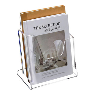 Acrylic Transparent Desktop 6X 8inch Brochure Flyer Display Stand Suitable for Wedding Office Exhibition