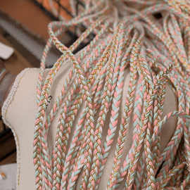 厂家现货新品小香风金丝编织织带花边0.5CM宽双色辫子麻花服装辅