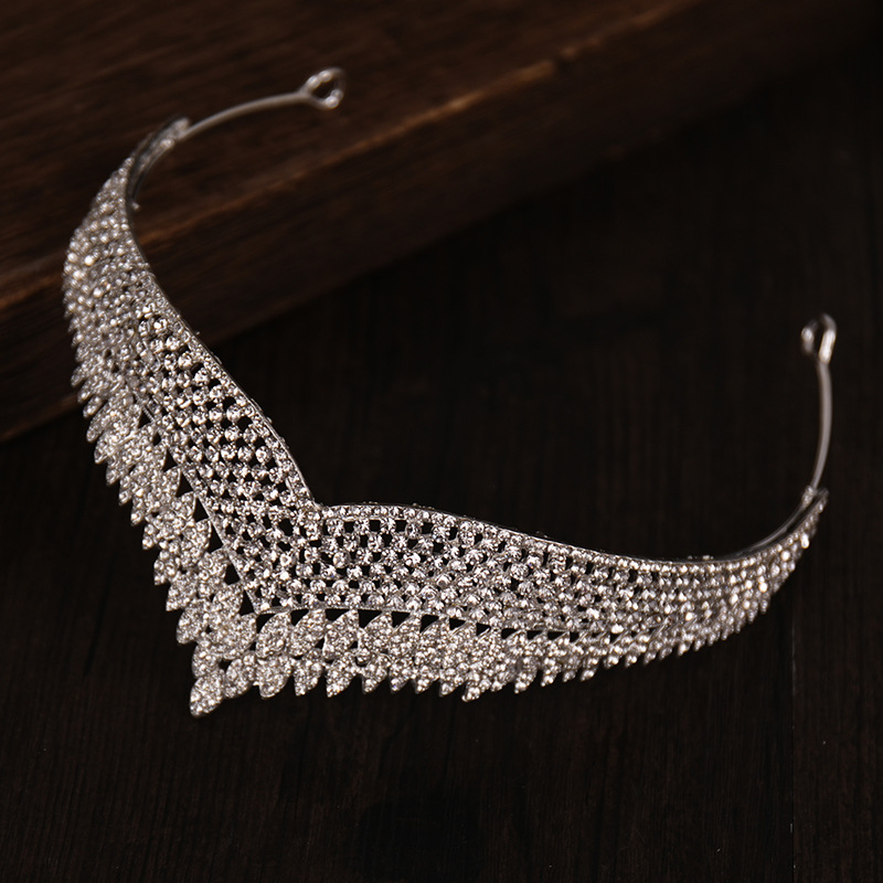 Wedding, Engagement Occasion Alloy Material Bridal Streetwear Women's Crown Alloy Plating Rhinestones Crown