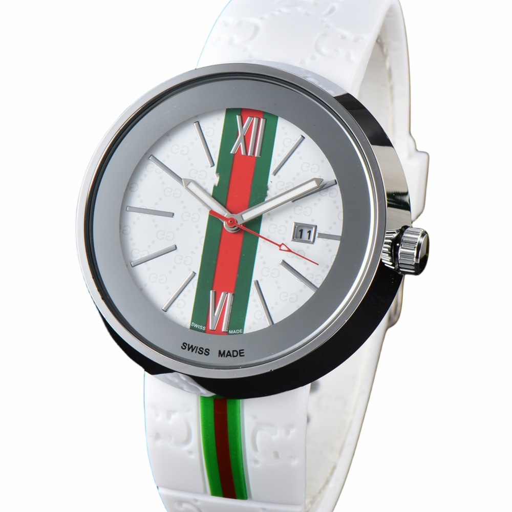 GG Quartz Men's Foreign Trade Explosions Sports Leisure Simple Stainless Steel Band European and American Women's Watch Internet Celebrous Watch