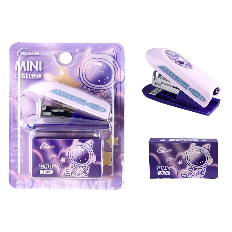 Estudiante pequeño grapadora mini conveniente grapadora de dibujos animados grapadora encantadora grapadora de papelería para niños premios