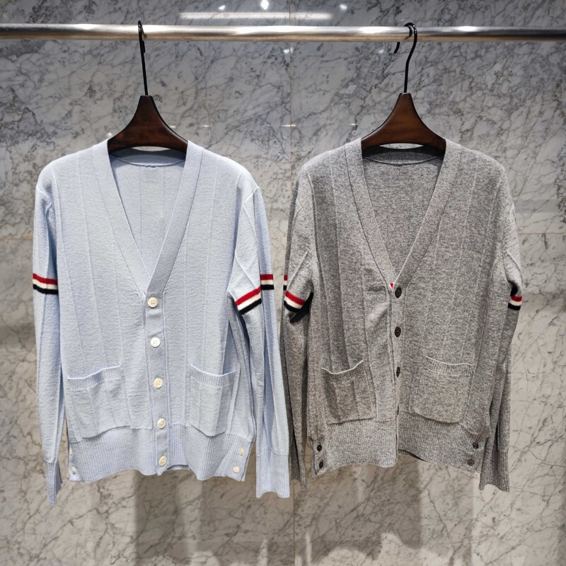 25ss tb style arm tricolor wool cardigan pullover sweater women's college spring