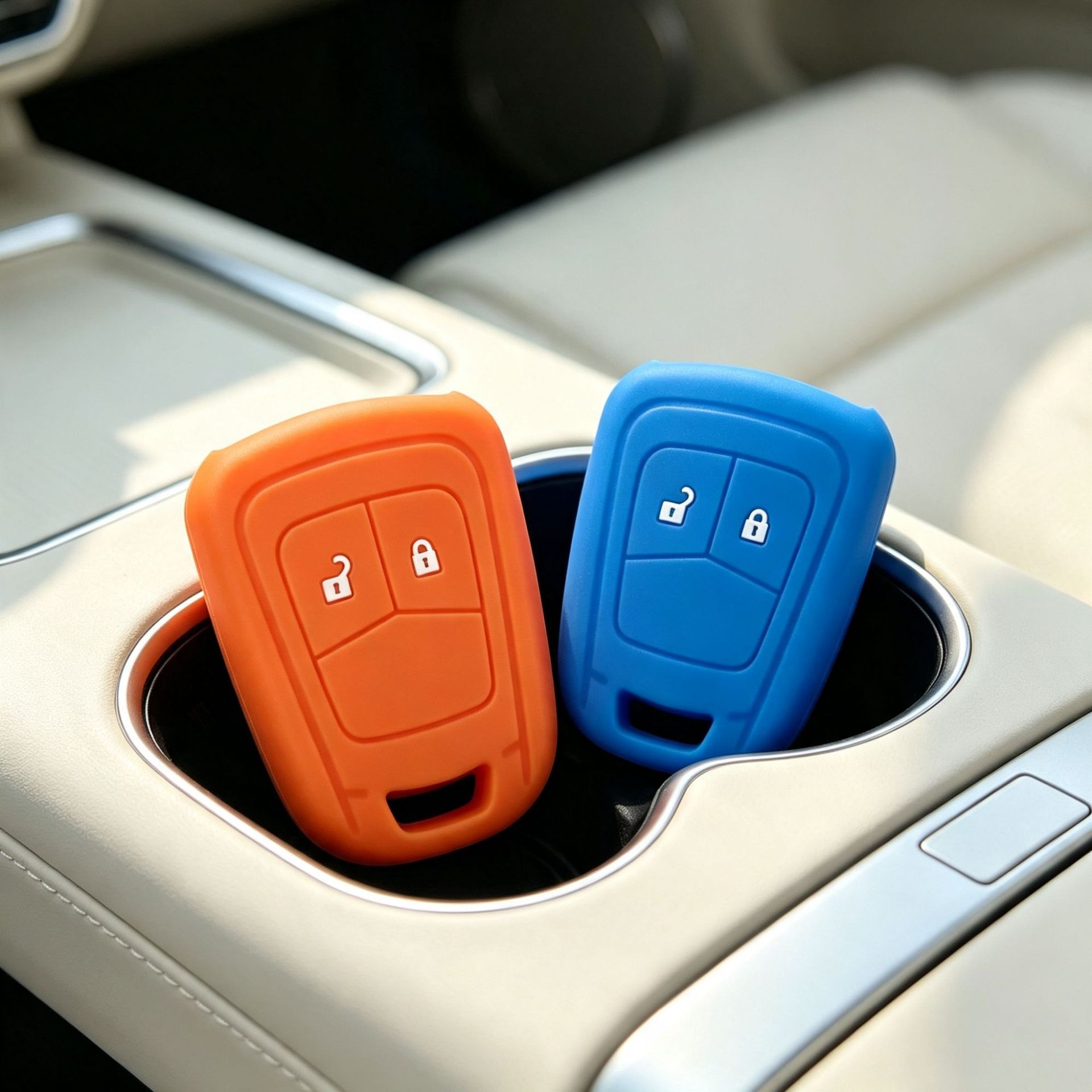 Suitable for Opel Aveo and Chevrolet Cruze, silicone key case for flat-key car remote control, protective cover with buckle