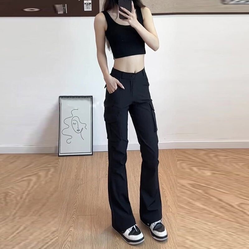 American Retro Flared Work Pants for Women, Summer 2026 New High-Waisted Slimming Casual Quick-Dry Bootcut Pants American Retro Flared Work Pants for Women, Summer 2026 New High-Waisted Slimming Casual Quick-Dry Bootcut Pants