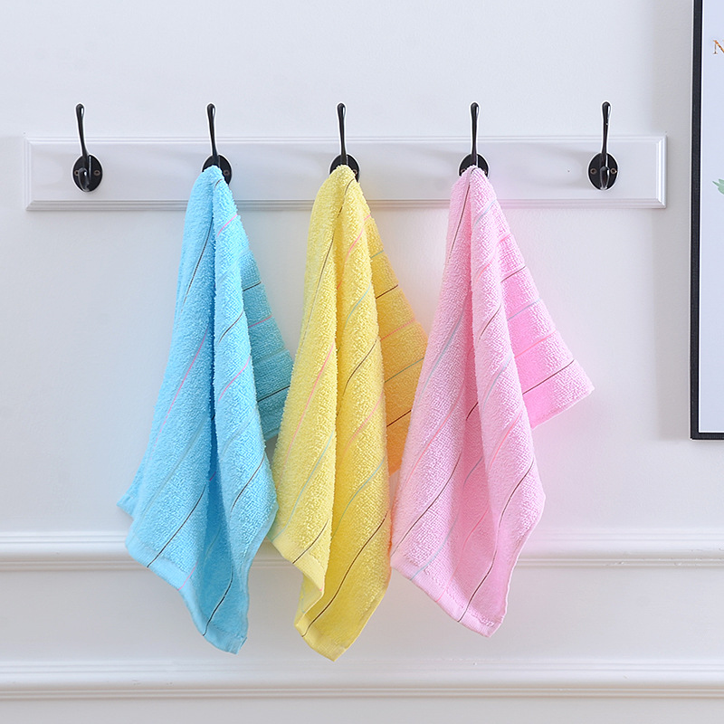 10 Vertical Striped Pure Cotton Towels, Wedding Favors, Hotel Bathing and Foot Massage